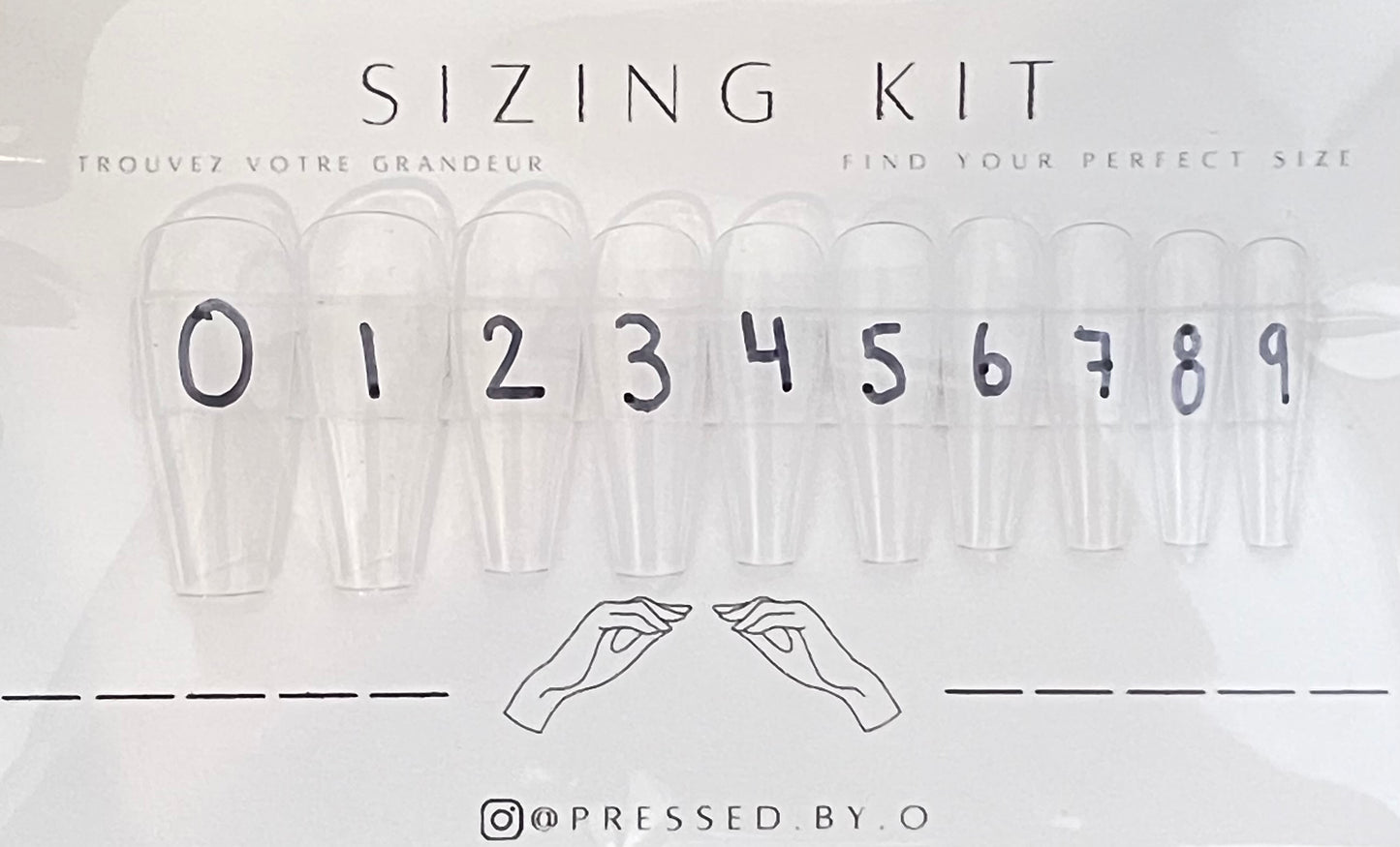 Sizing kit